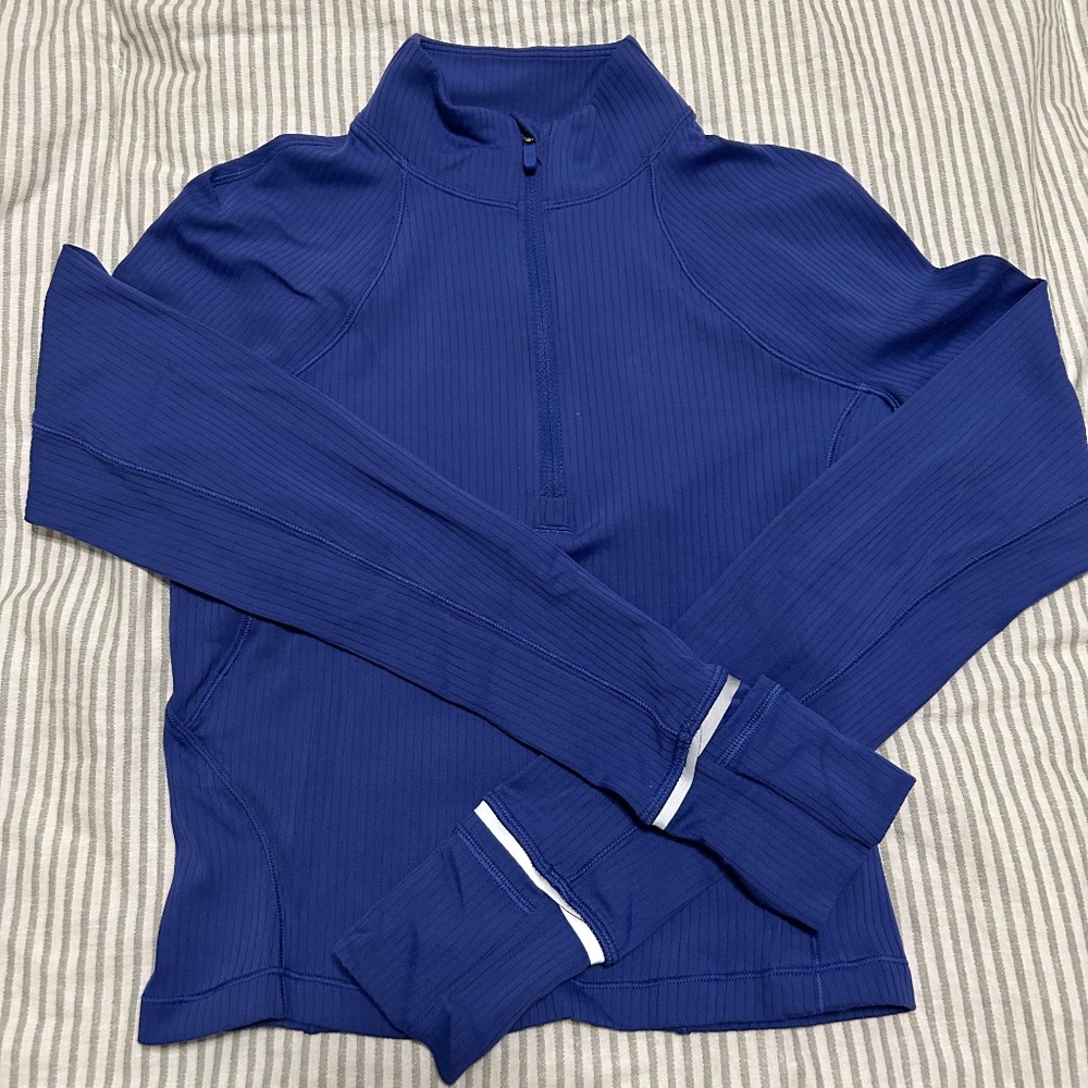 lululemon rulu ribbed cropped half zip